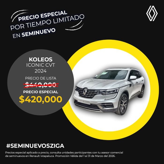 Renault Koleos Iconic 2024: SUV Premium con Oferta Exclusiva